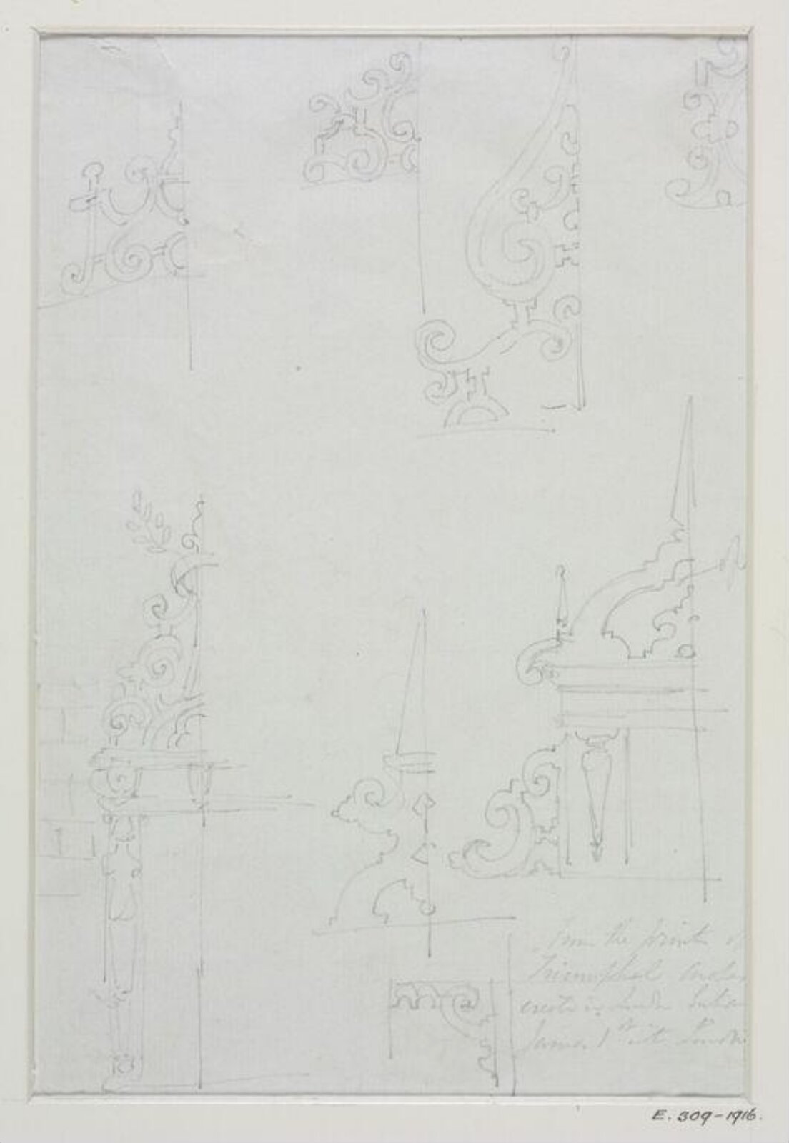 Drawing, John Soane, 1773-1837