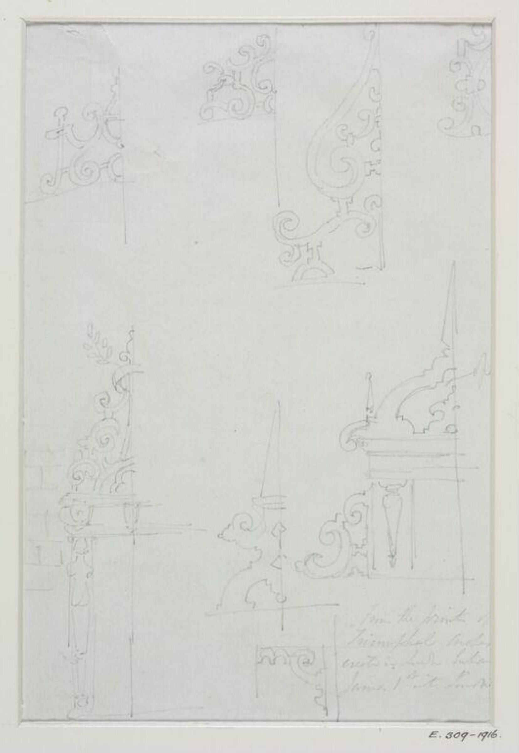 Drawing, John Soane, 1773-1837
