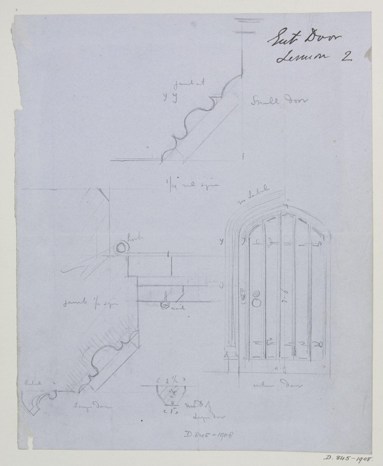 Drawing, A.W.N. Pugin, 1849 to 1850