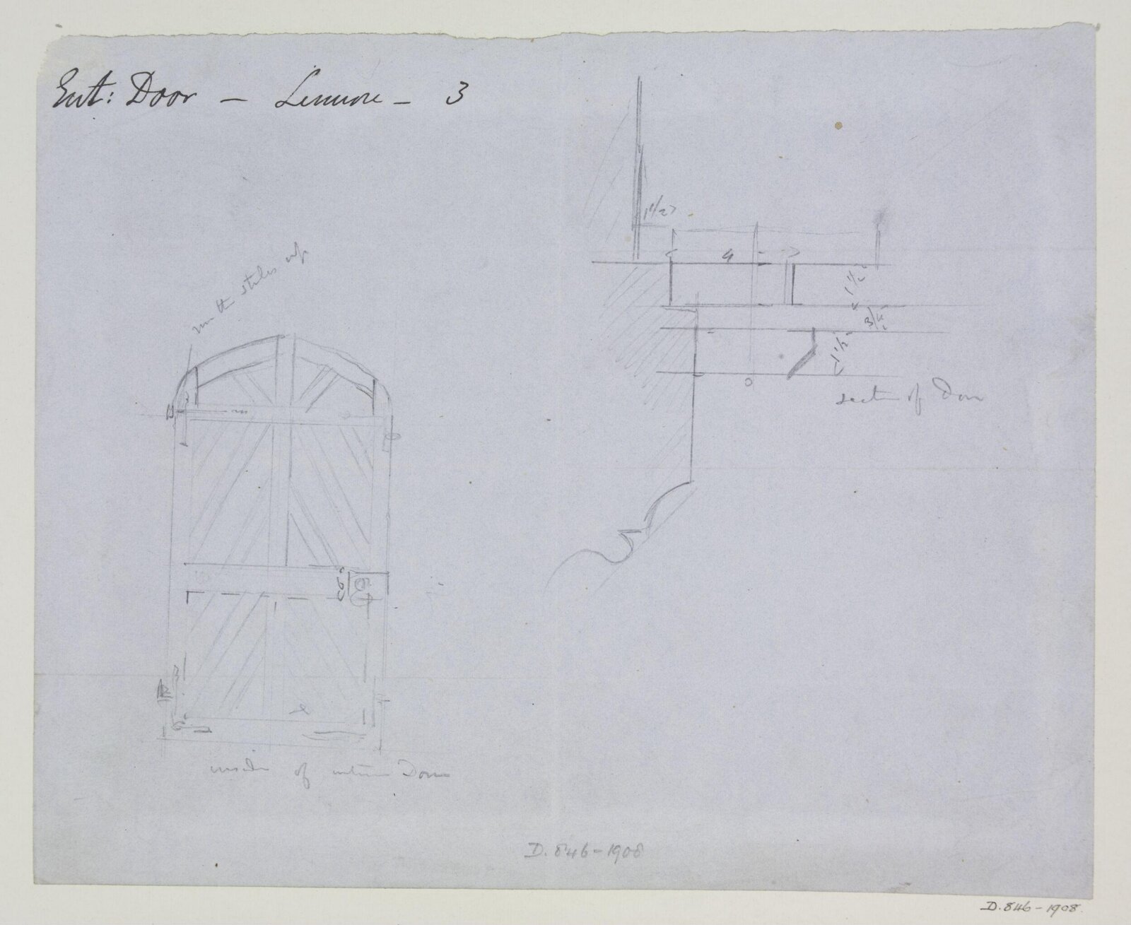 Drawing, A.W.N. Pugin, 1849 to 1850