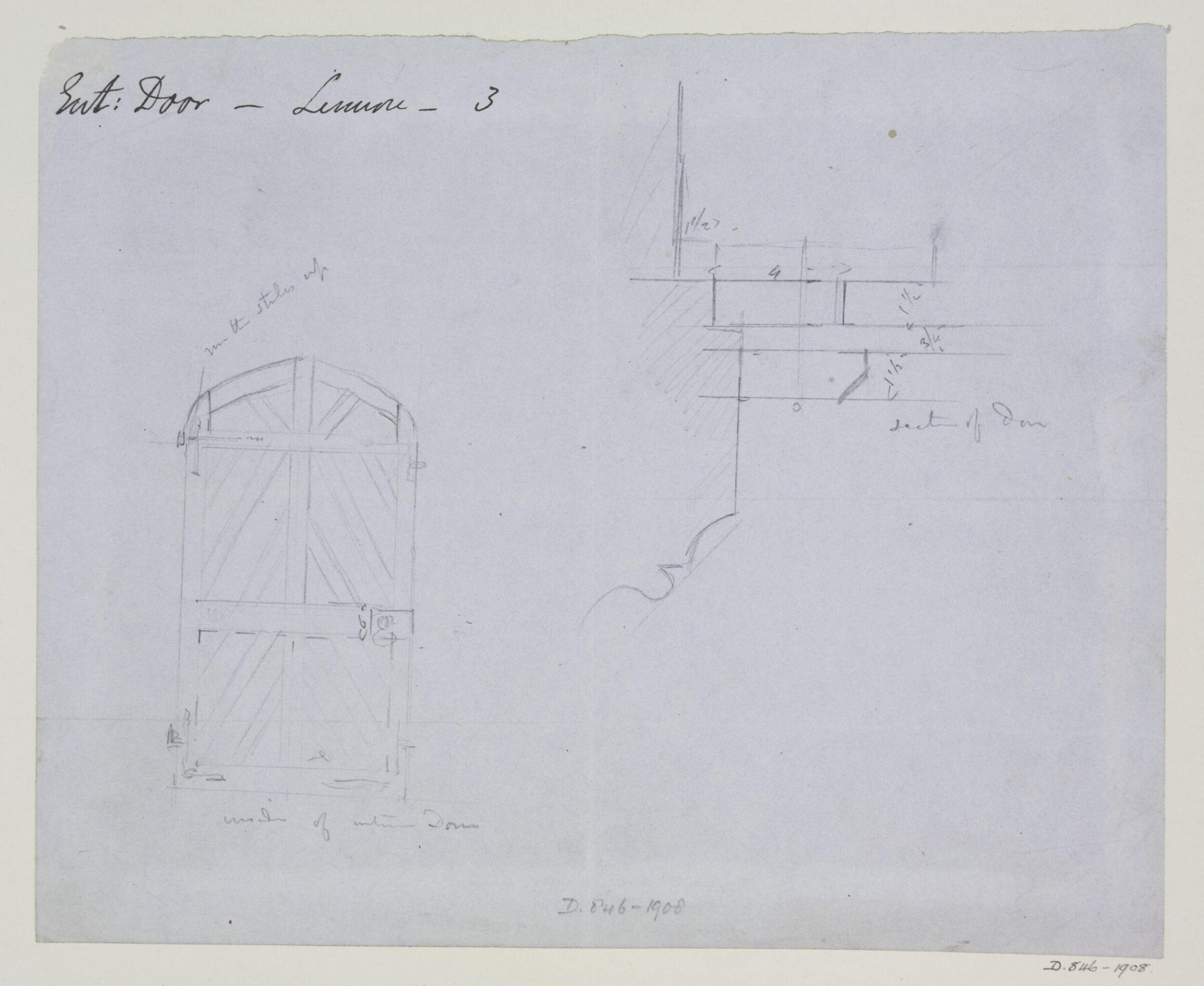 Drawing, A.W.N. Pugin, 1849 to 1850