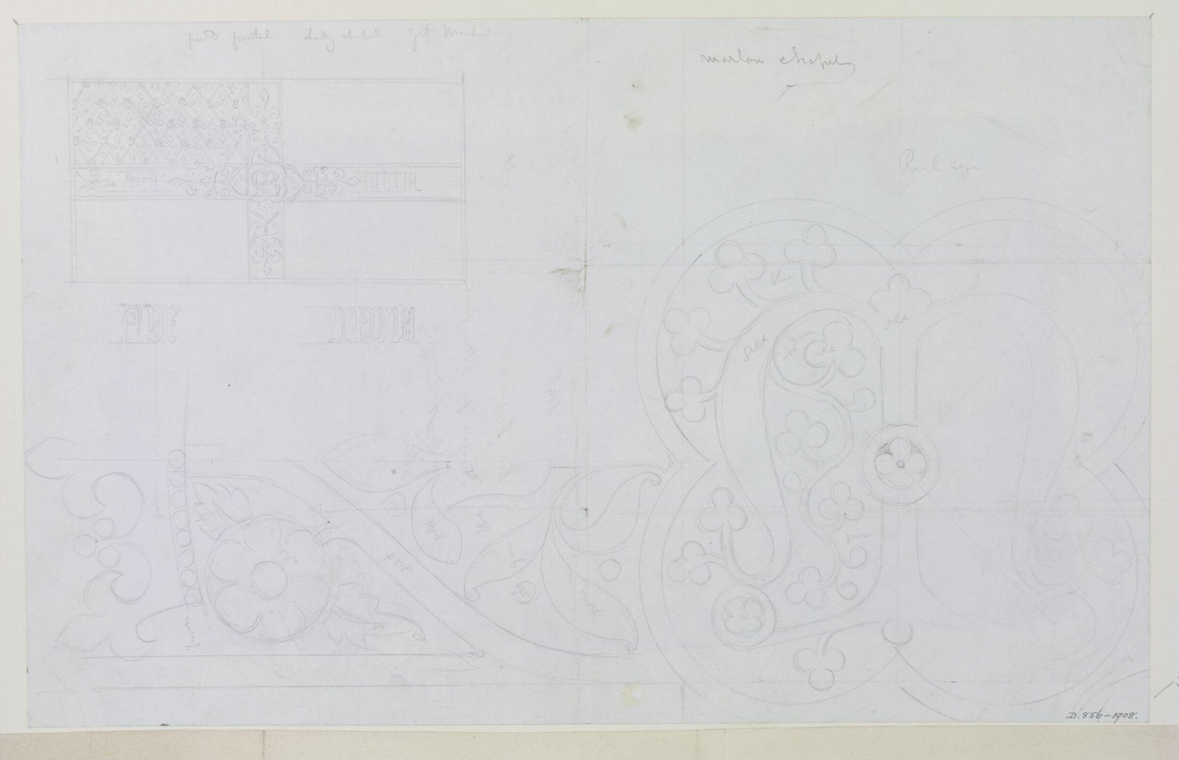 Drawing, A.W.N. Pugin, c. late 1840s