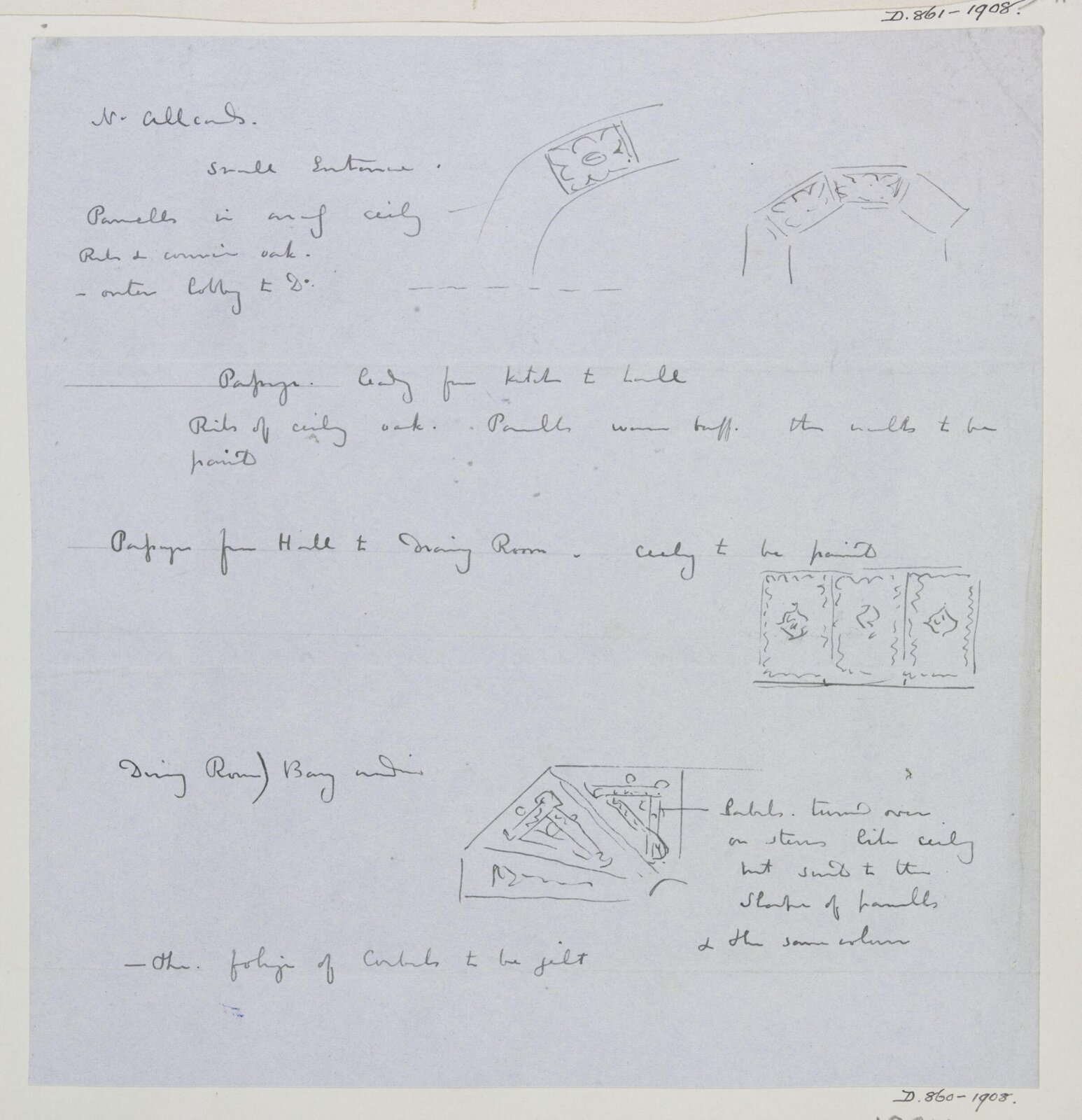 Drawing, A.W.N. Pugin, 1847-1848