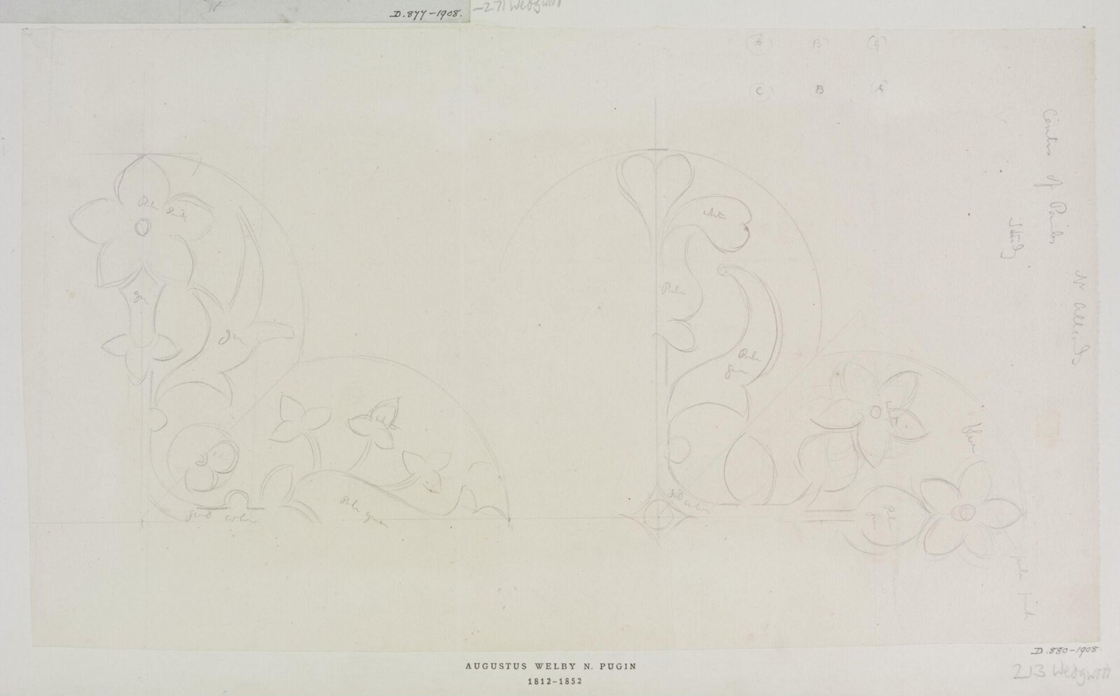 Drawing, A.W.N. Pugin, 1847-1848