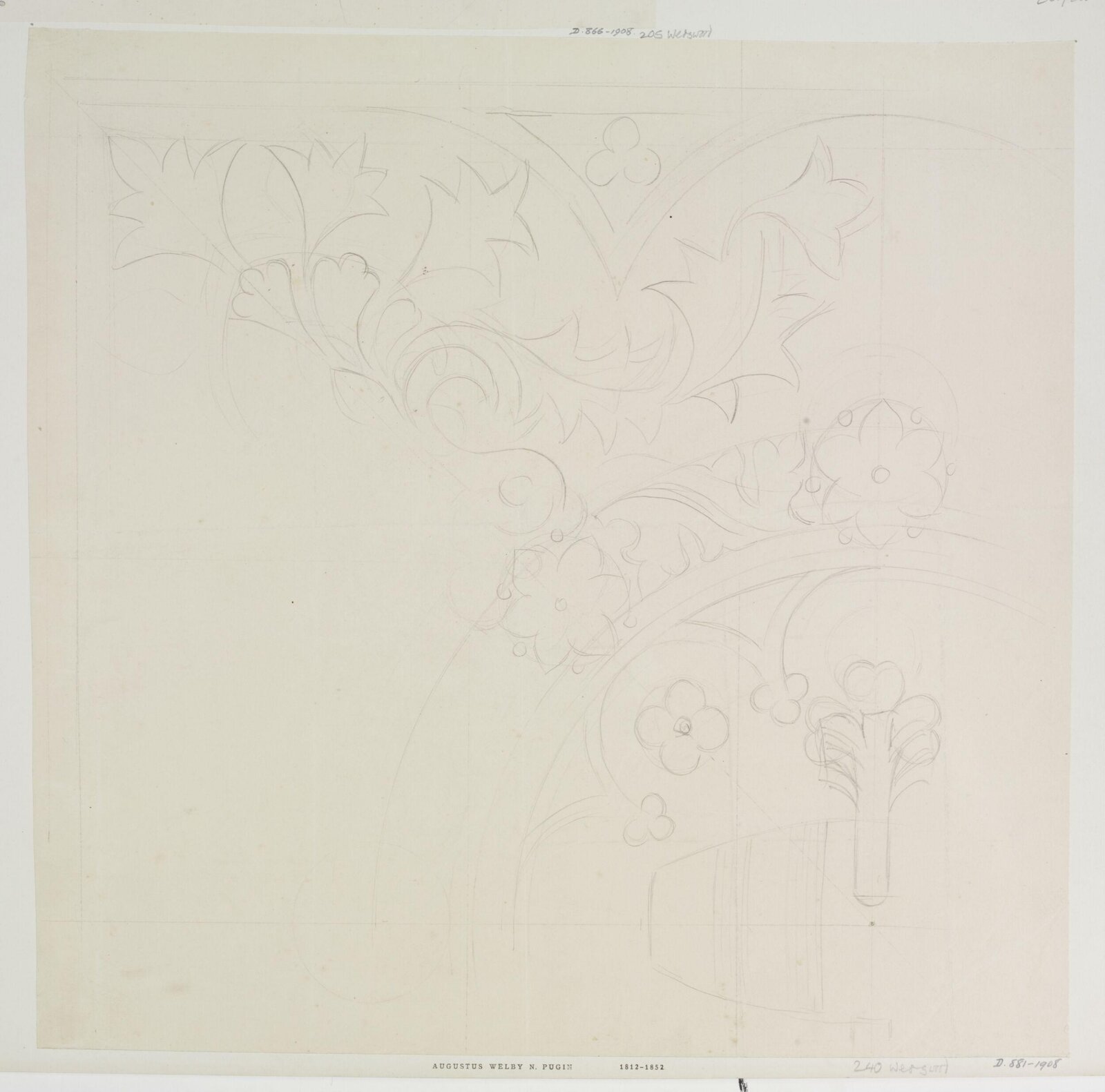 Drawing, A.W.N. Pugin, c. 1846