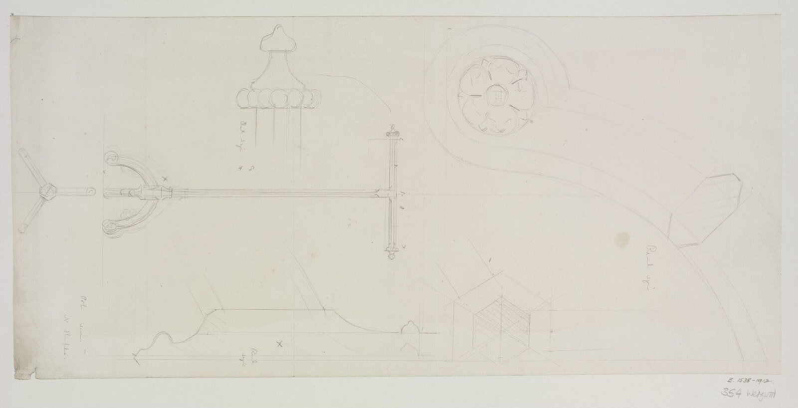 Drawing, A.W.N. Pugin, 1847
