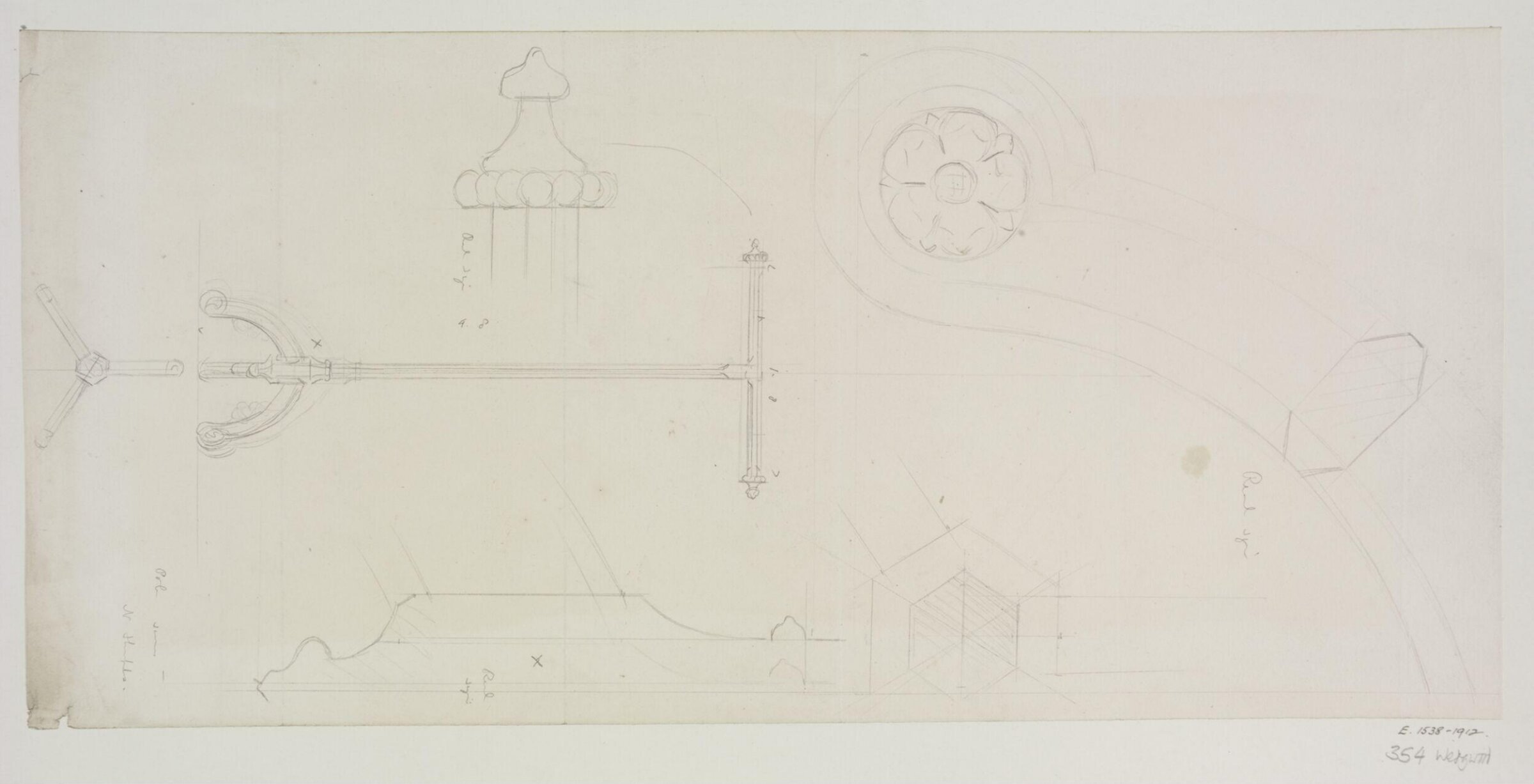 Drawing, A.W.N. Pugin, 1847