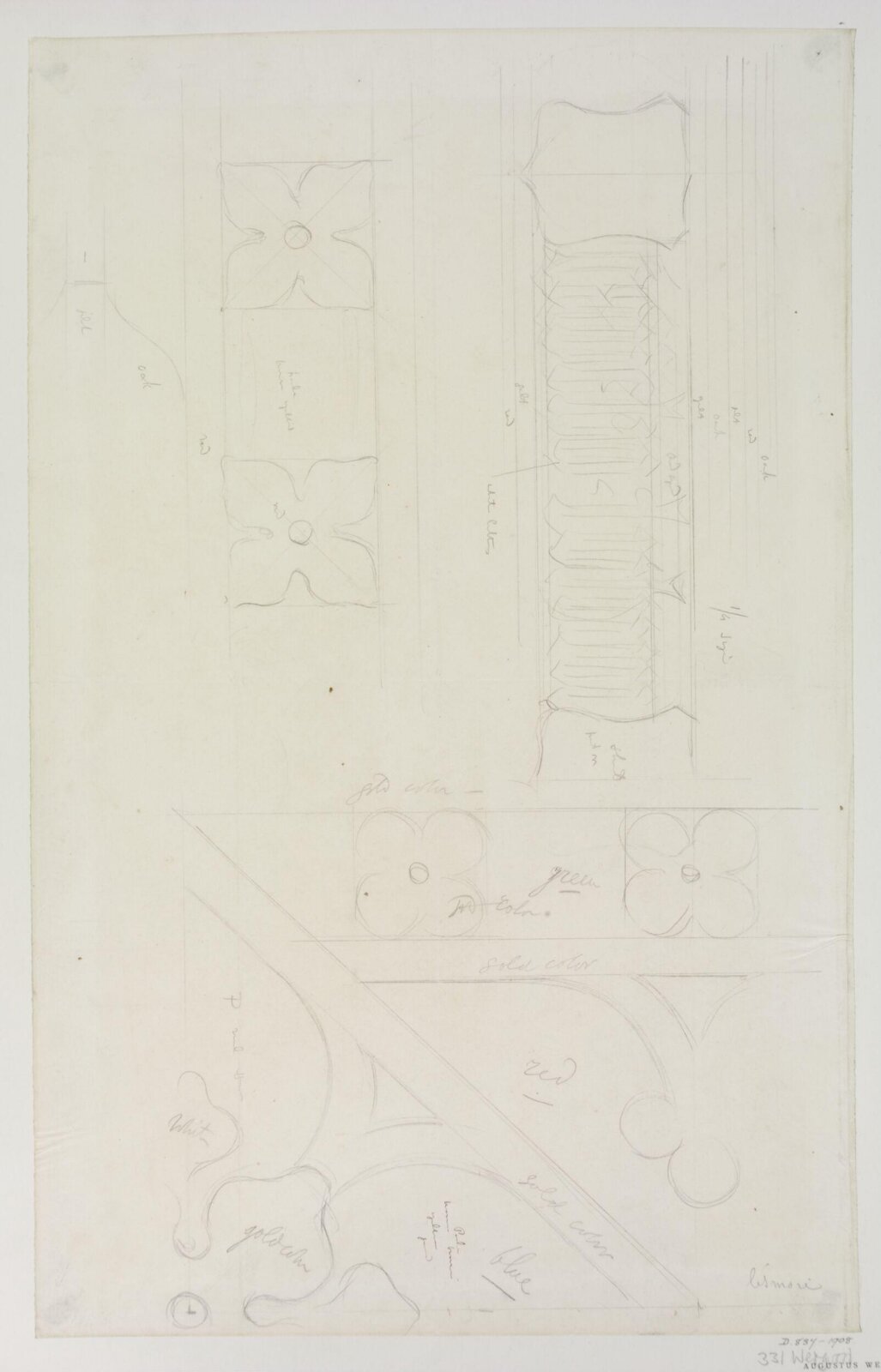 Drawing, A.W.N. Pugin, 1849 to 1850
