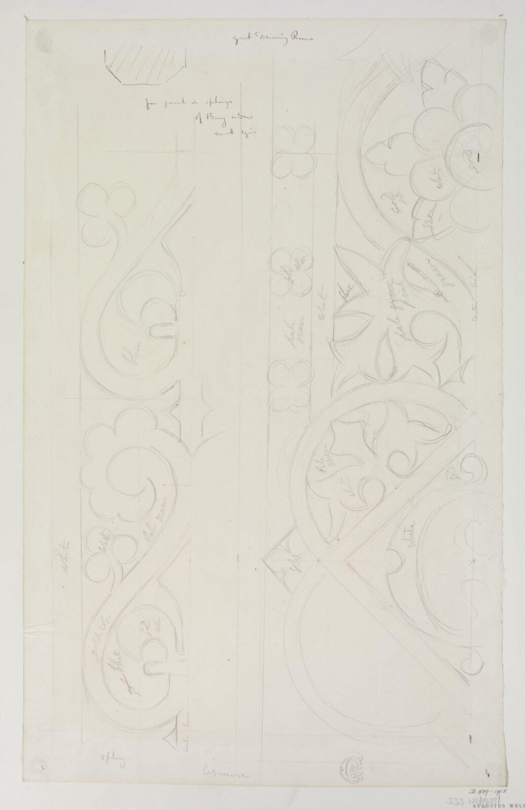 Drawing, A.W.N. Pugin, 1849 to 1850