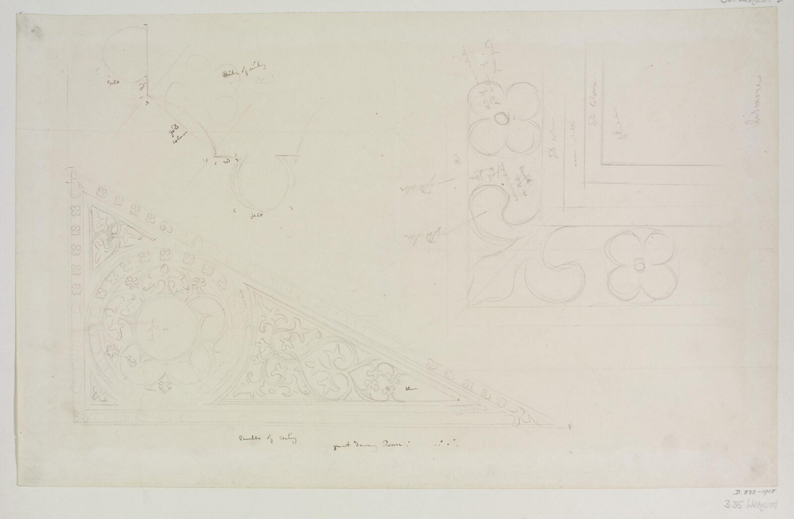 Drawing, A.W.N. Pugin, 1849 to 1850