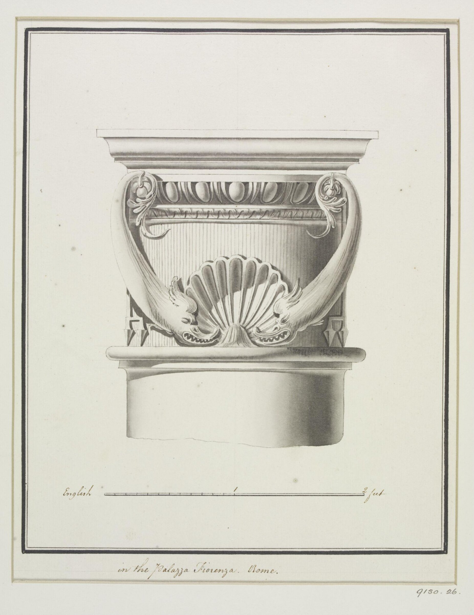 Drawing, Robert Adam, 1754-92