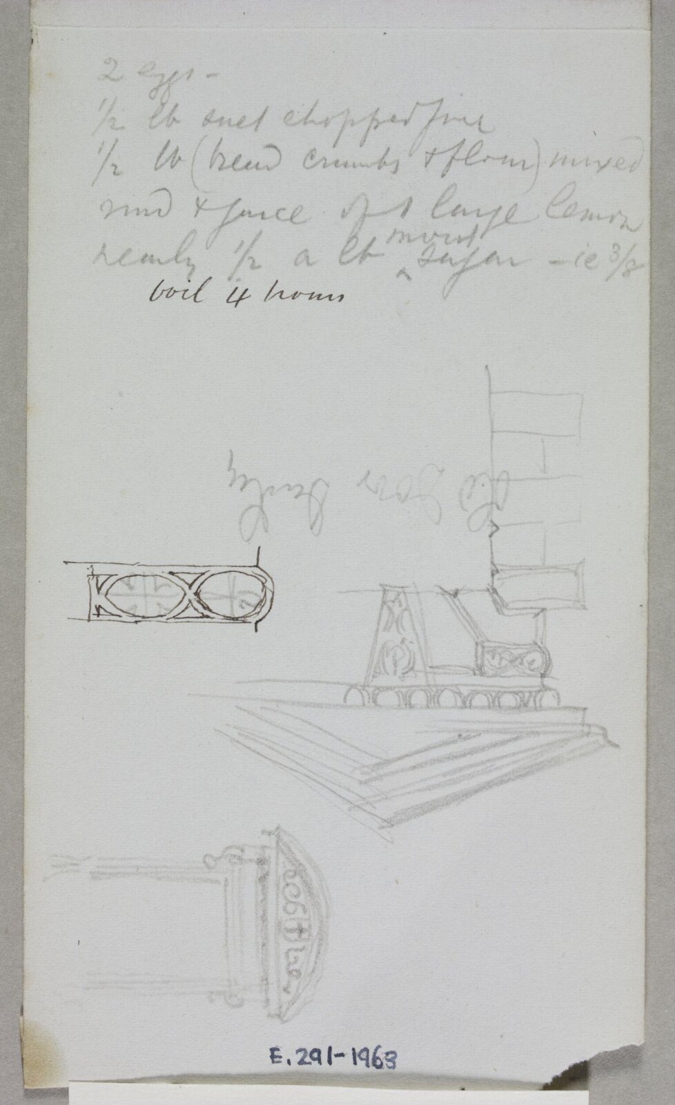 Drawing, Edward William Godwin, 1850s