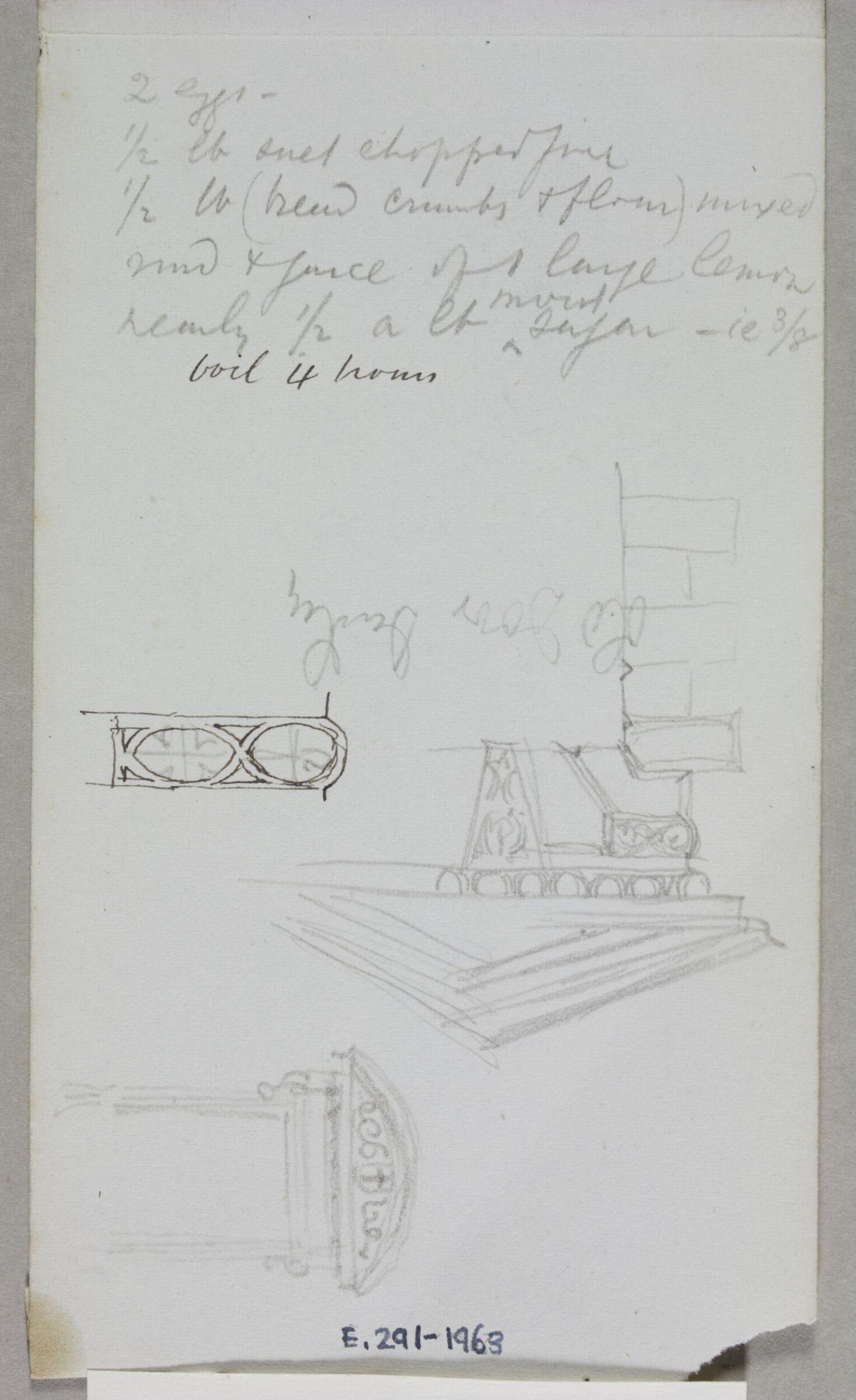 Drawing, Edward William Godwin, 1850s