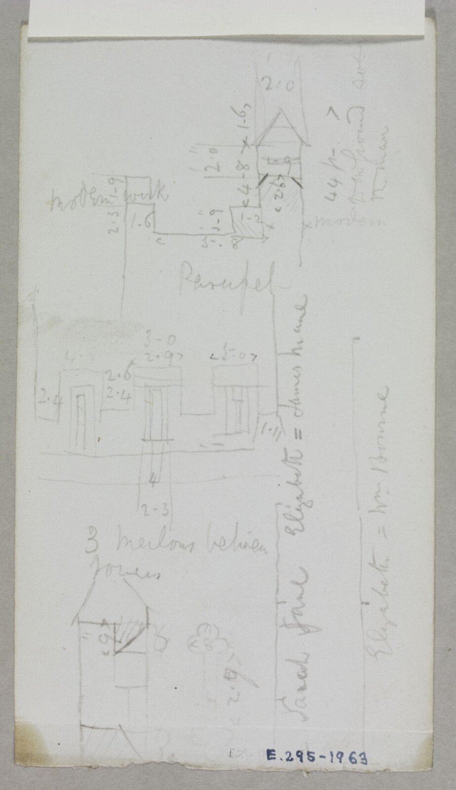 Drawing, Edward William Godwin, 1850s