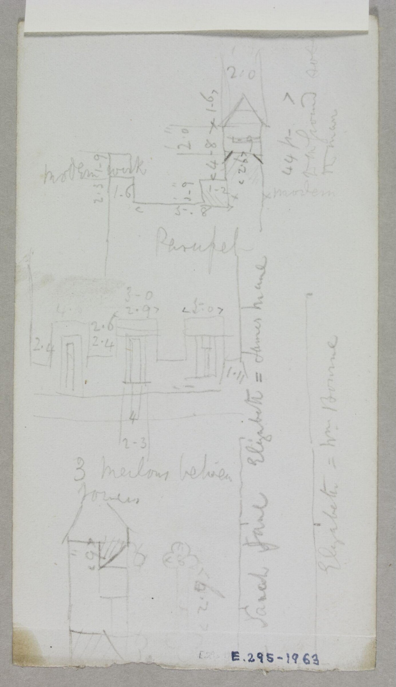 Drawing, Edward William Godwin, 1850s