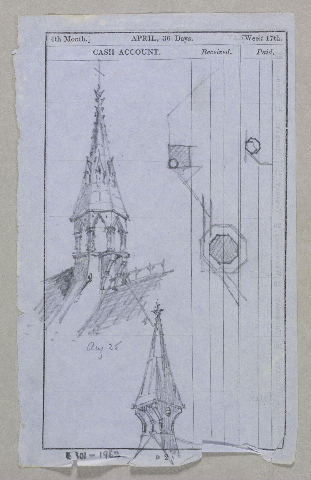Drawing, Edward William Godwin, 1850s