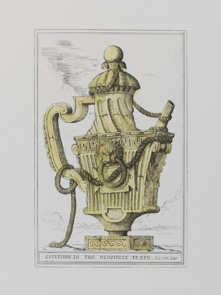 Cafetiere in the Piranesi Taste in Silver Gilt top image