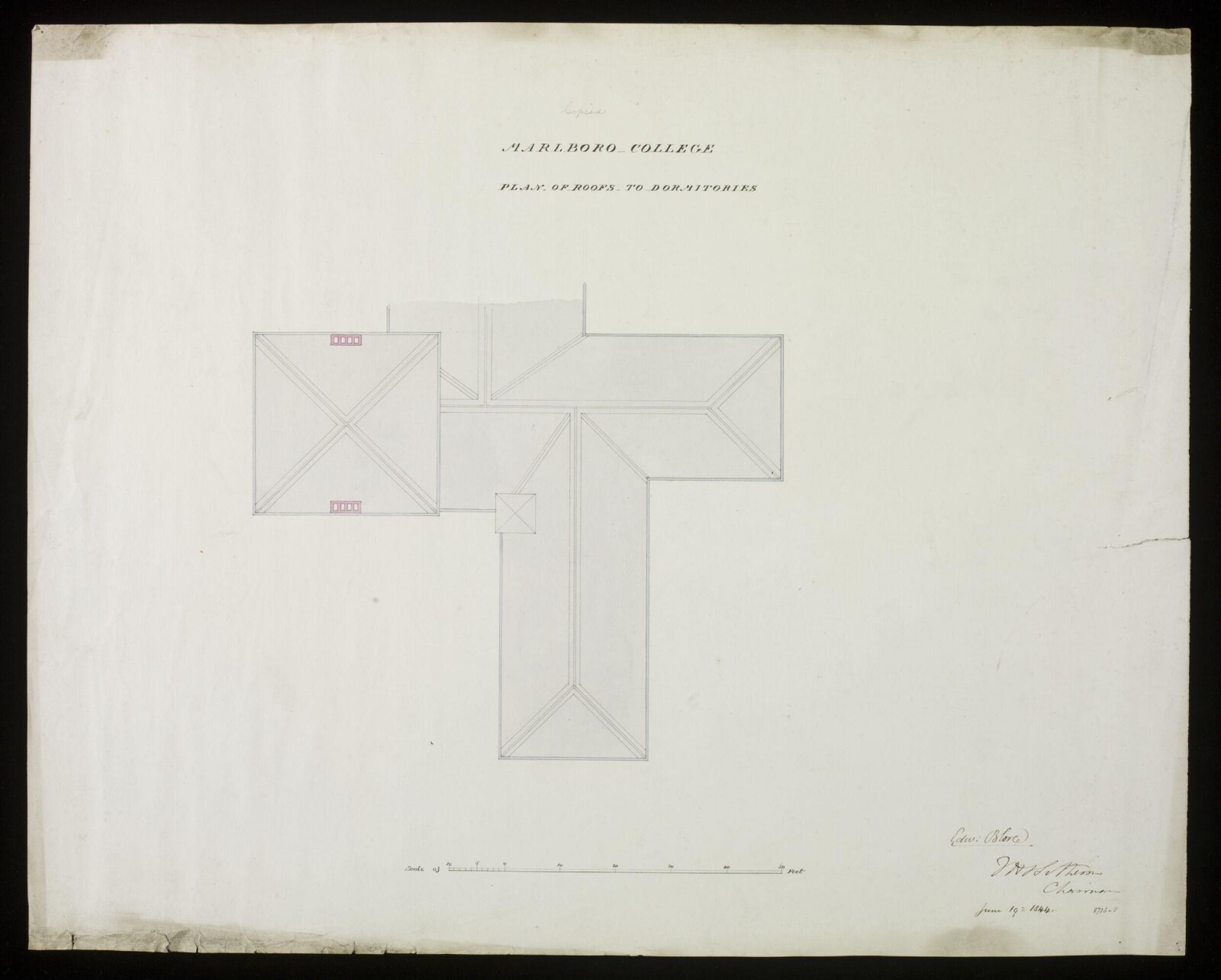 Drawing, Edward Blore, 19/06/1844