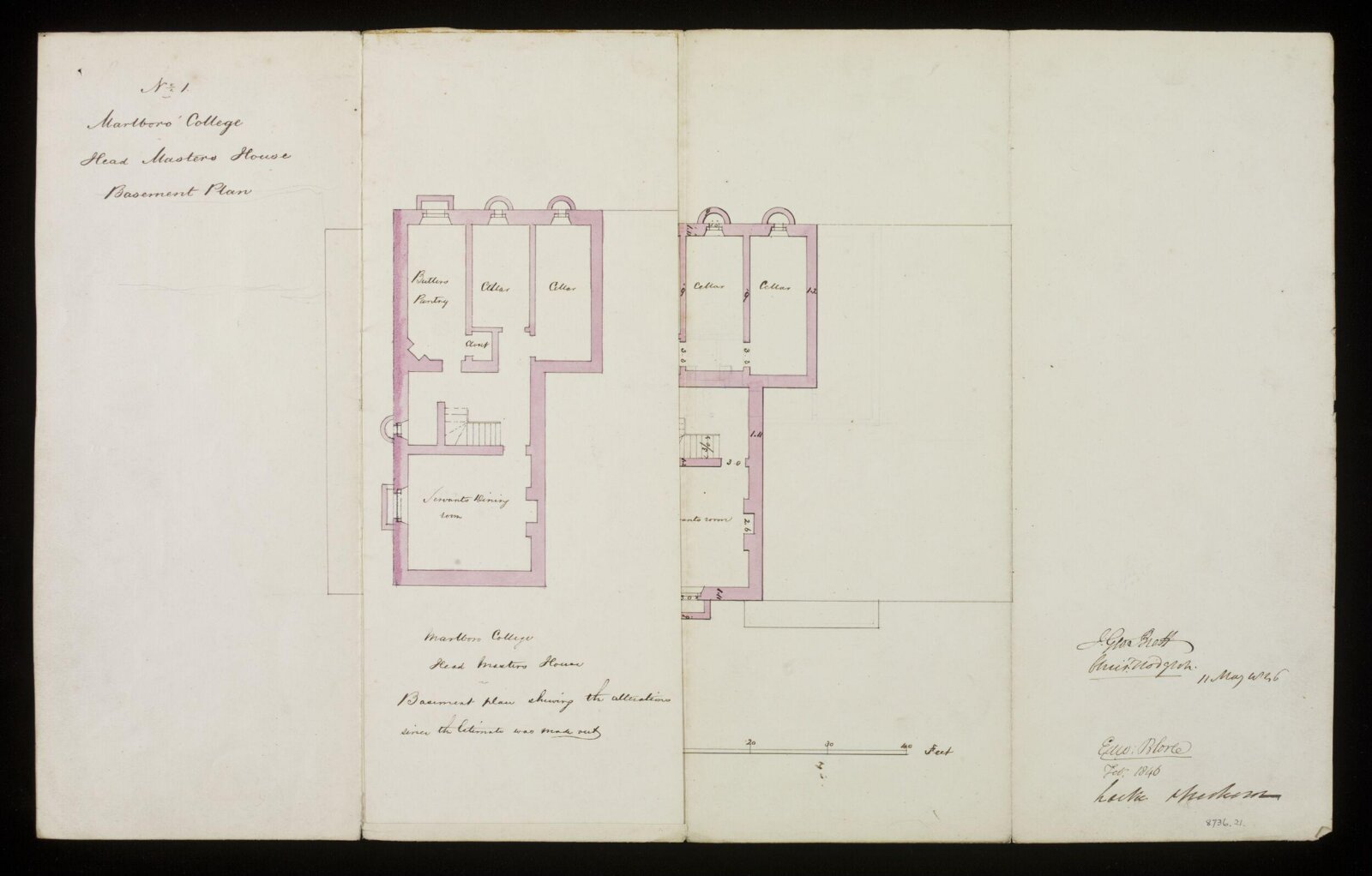 Drawing, Edward Blore, February 1846