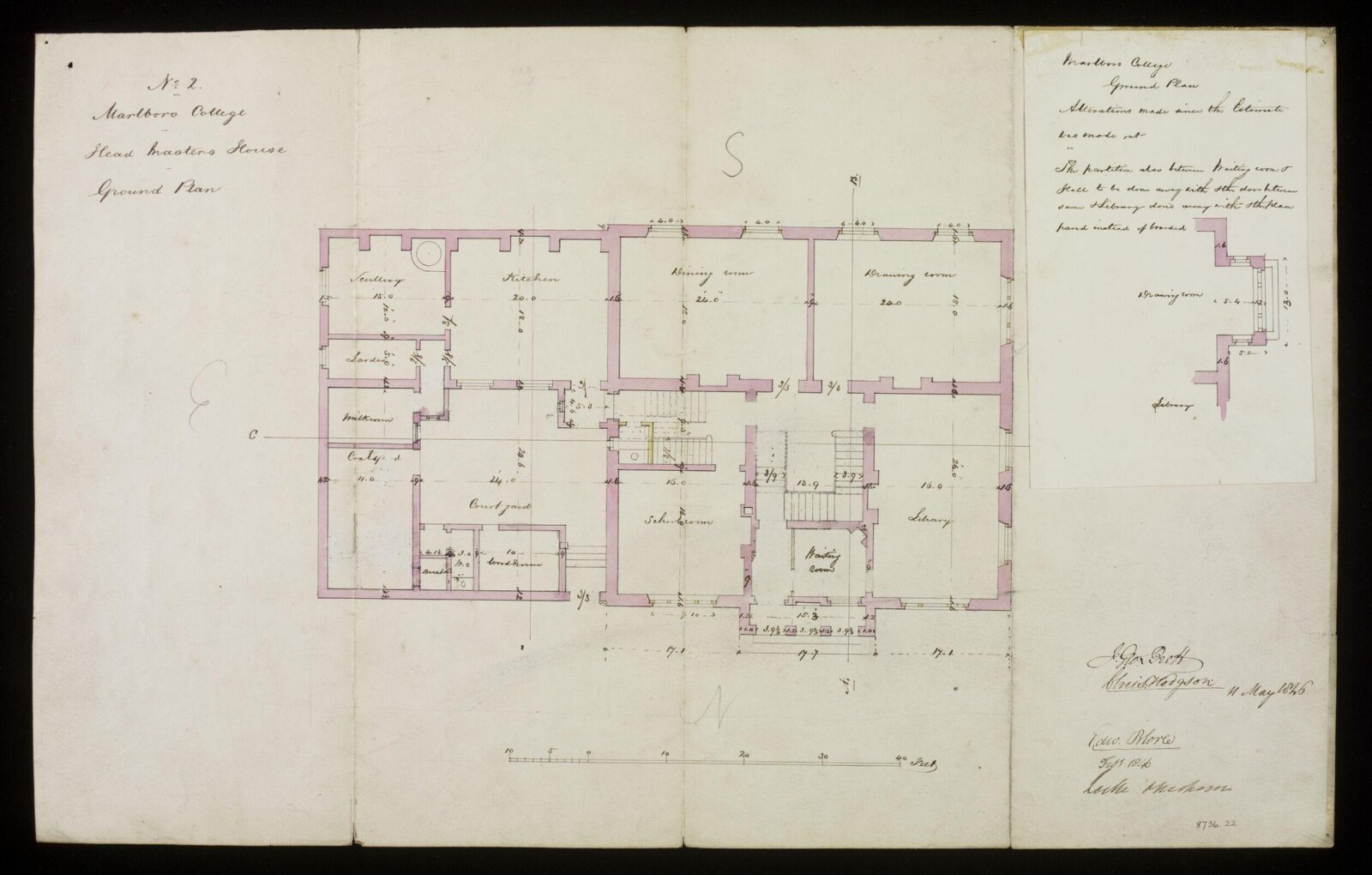 Drawing, Edward Blore, February 1846