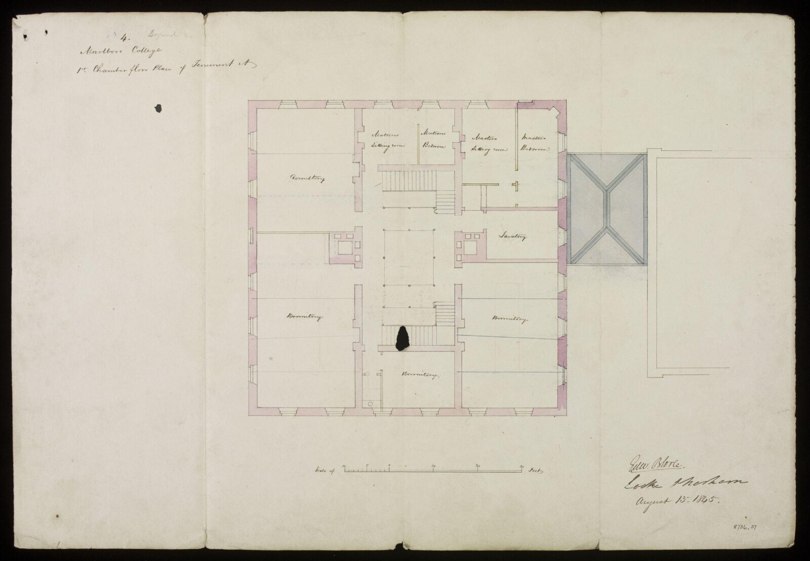 Drawing, Edward Blore, 13/08/1845