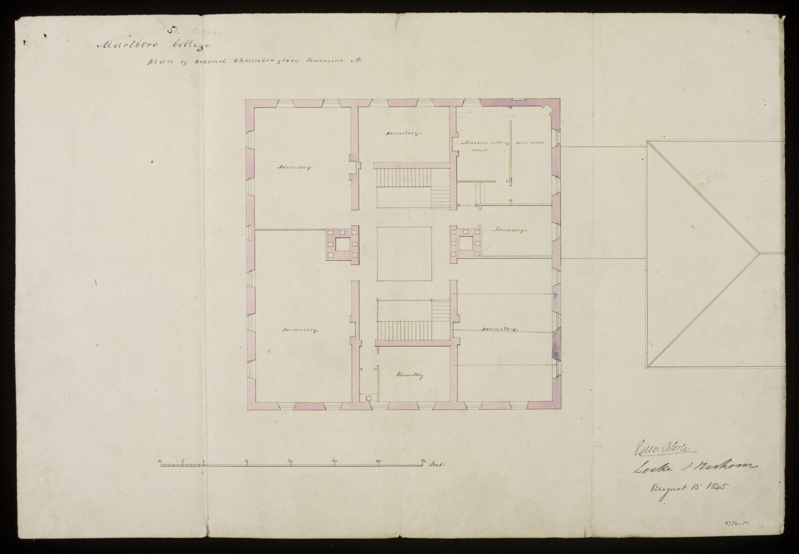 Drawing, Edward Blore, 13/08/1845