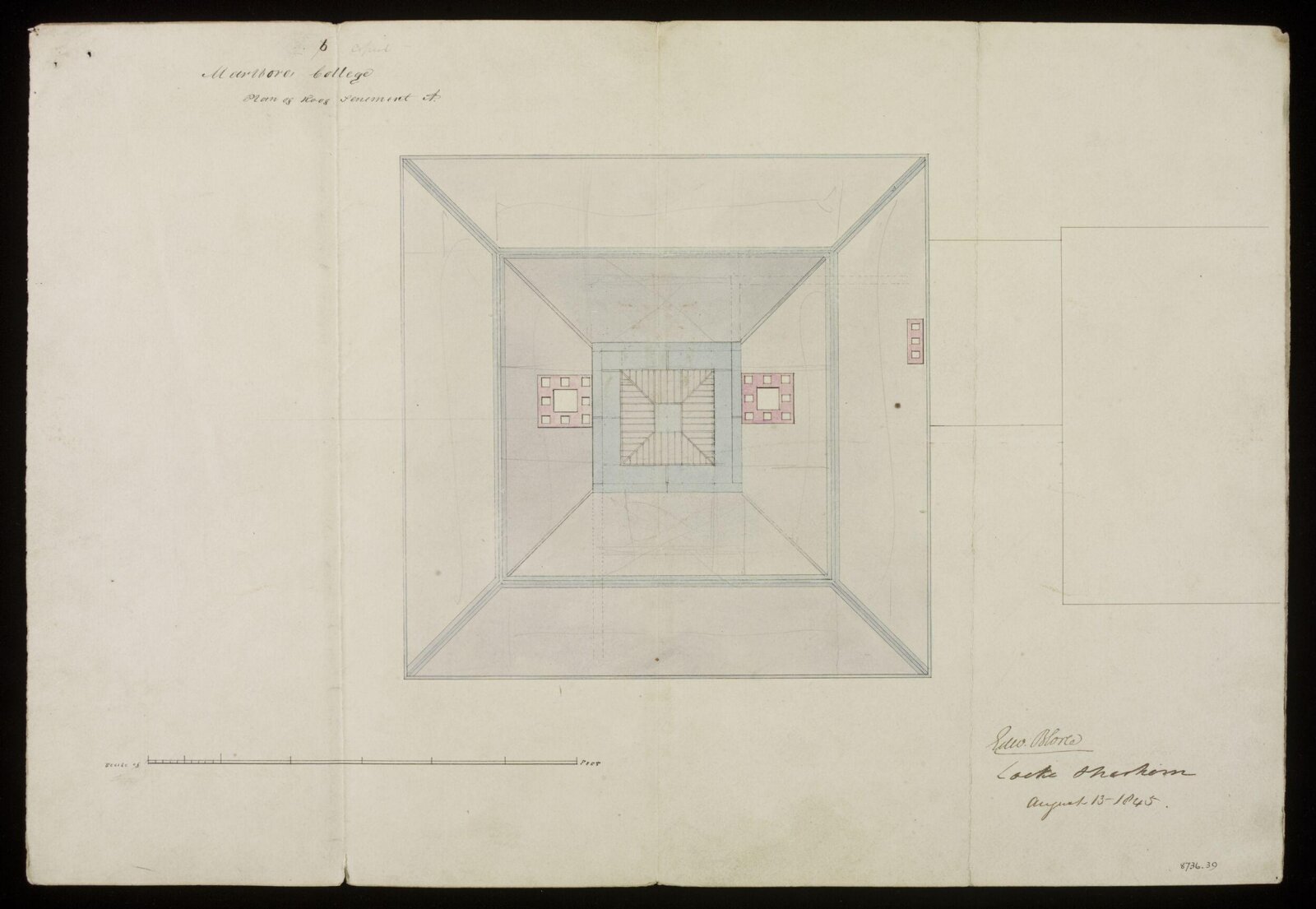 Drawing, Edward Blore, 13/08/1845