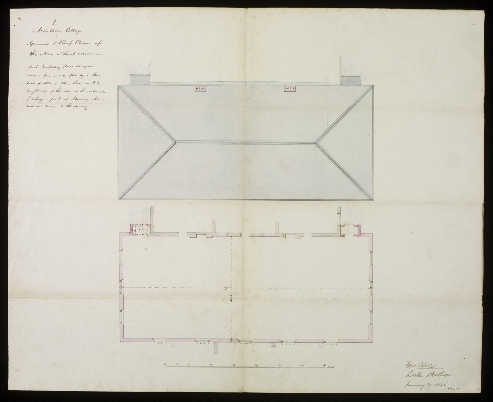 Drawing, Edward Blore, 19/01/1846