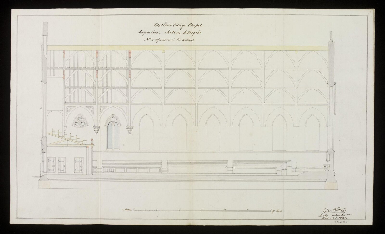 Drawing, Edward Blore, 12/09/1847