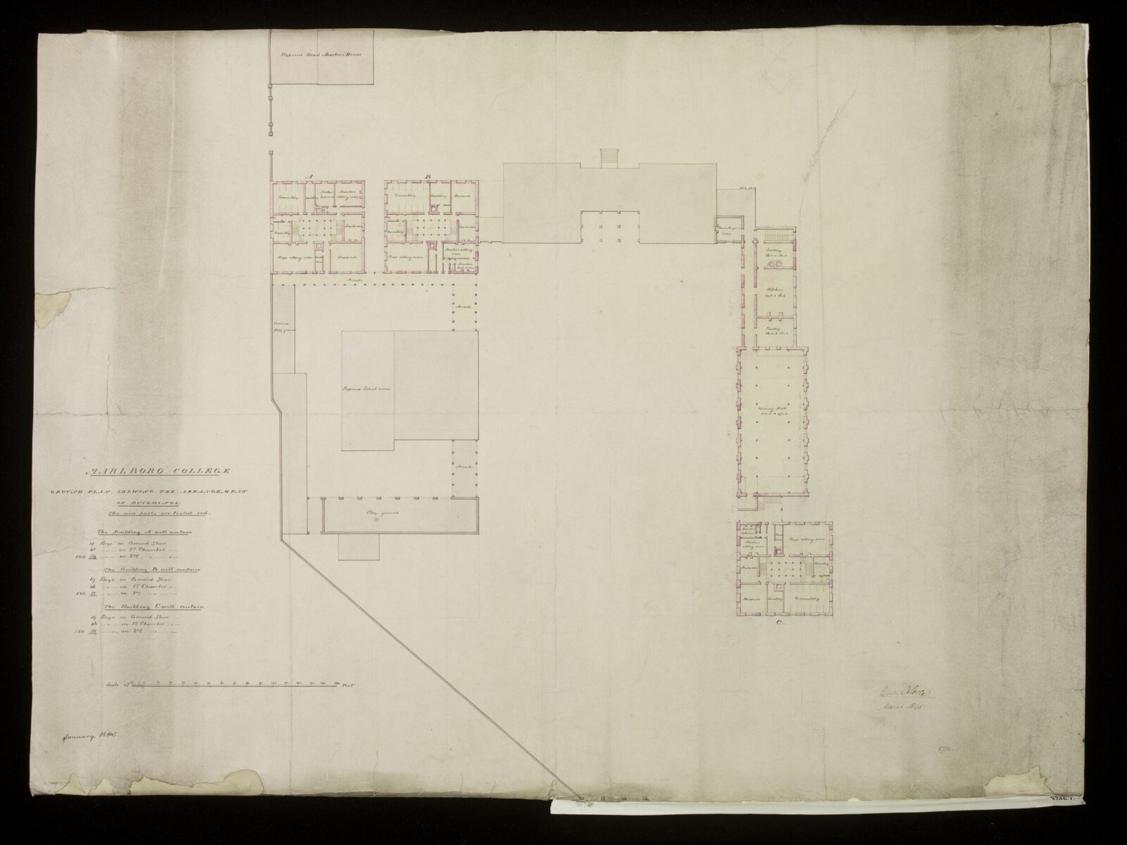Drawing, Edward Blore, 1845