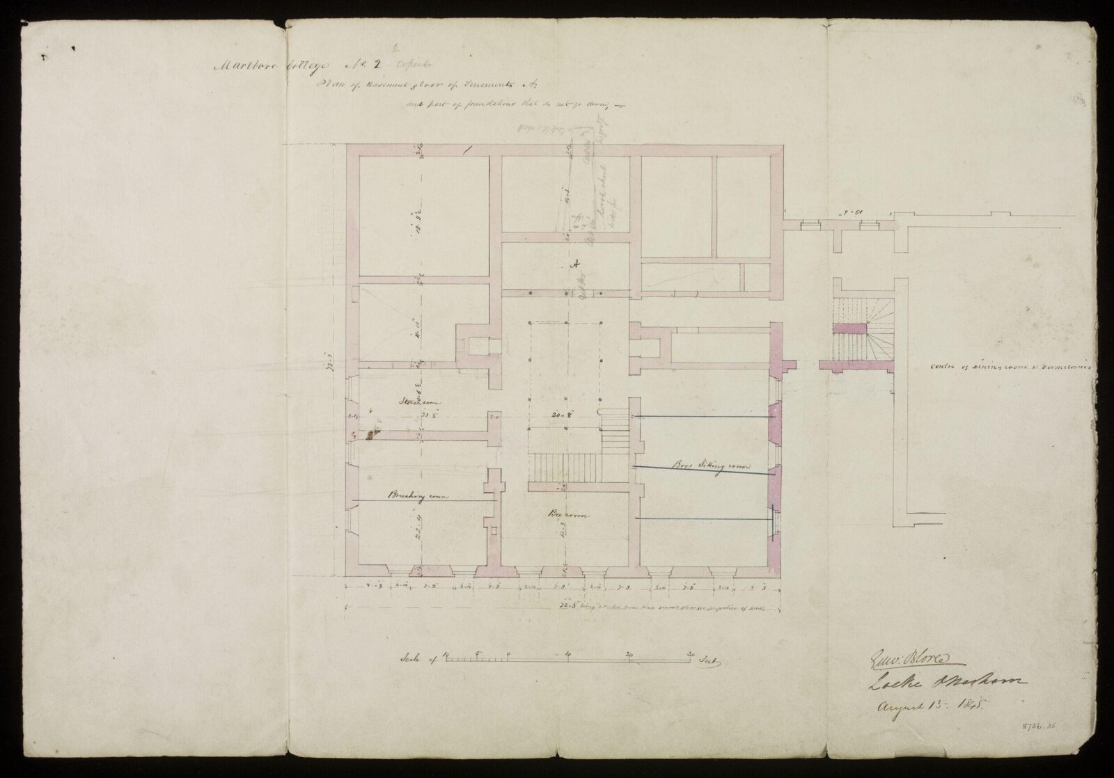 Drawing, Edward Blore, 13/08/1845