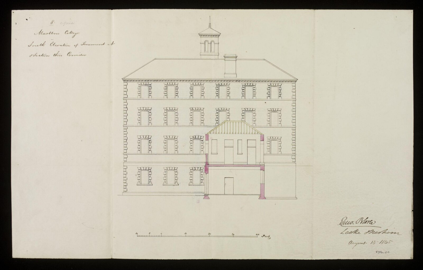 Drawing, Edward Blore, 13/08/1845