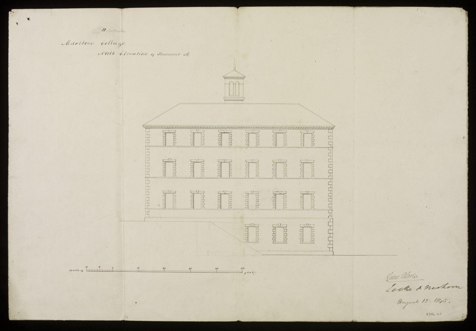 Drawing, Edward Blore, 13/08/1845