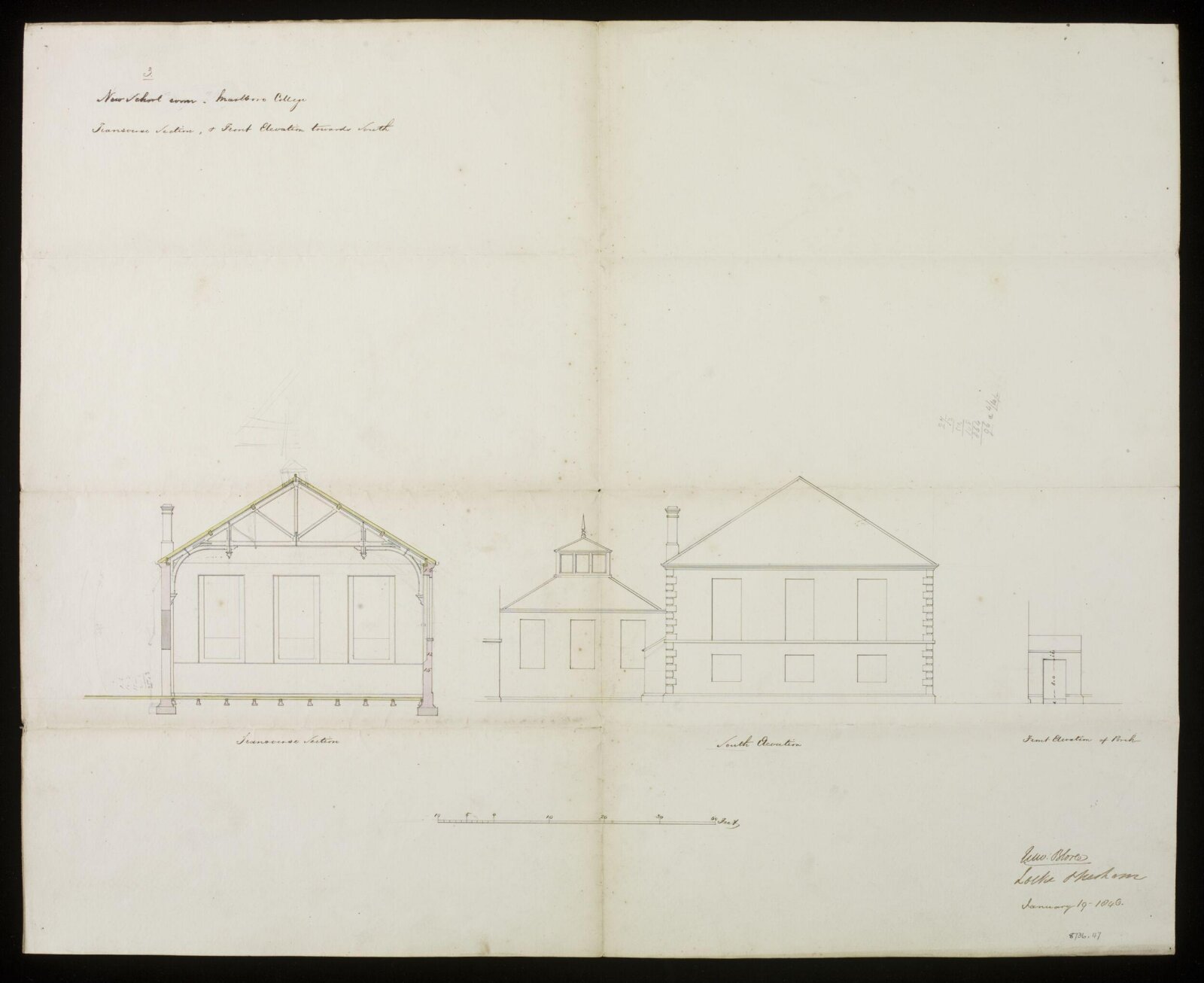 Drawing, Edward Blore, 19/01/1846