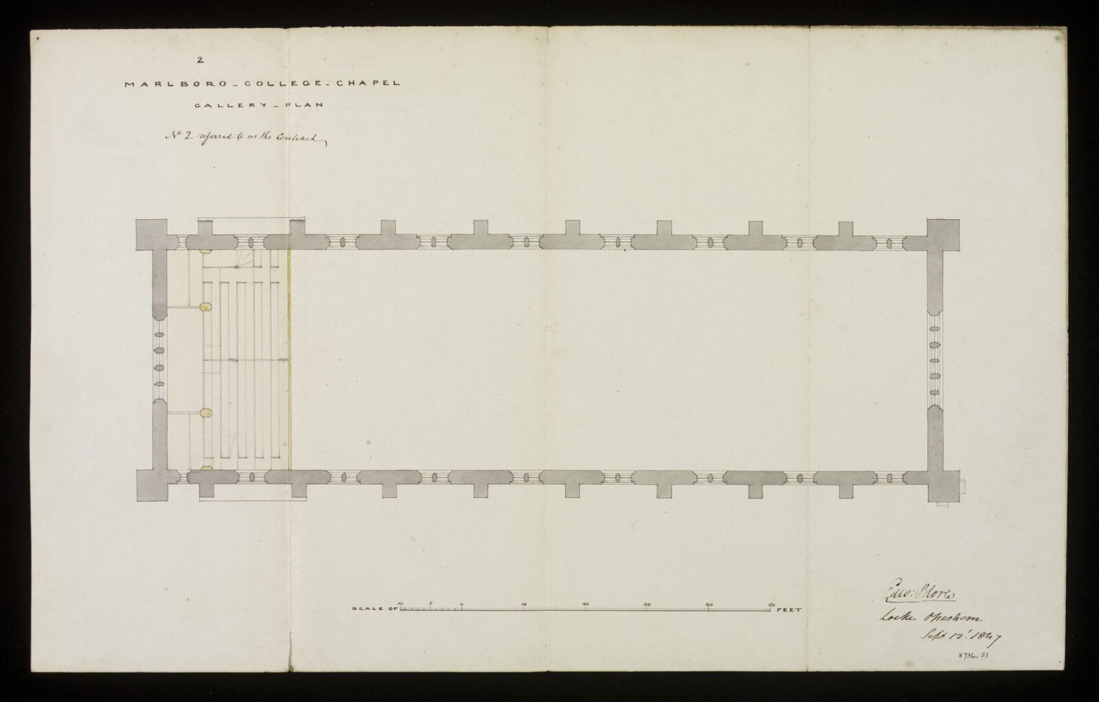 Drawing, Edward Blore, 12/09/1847