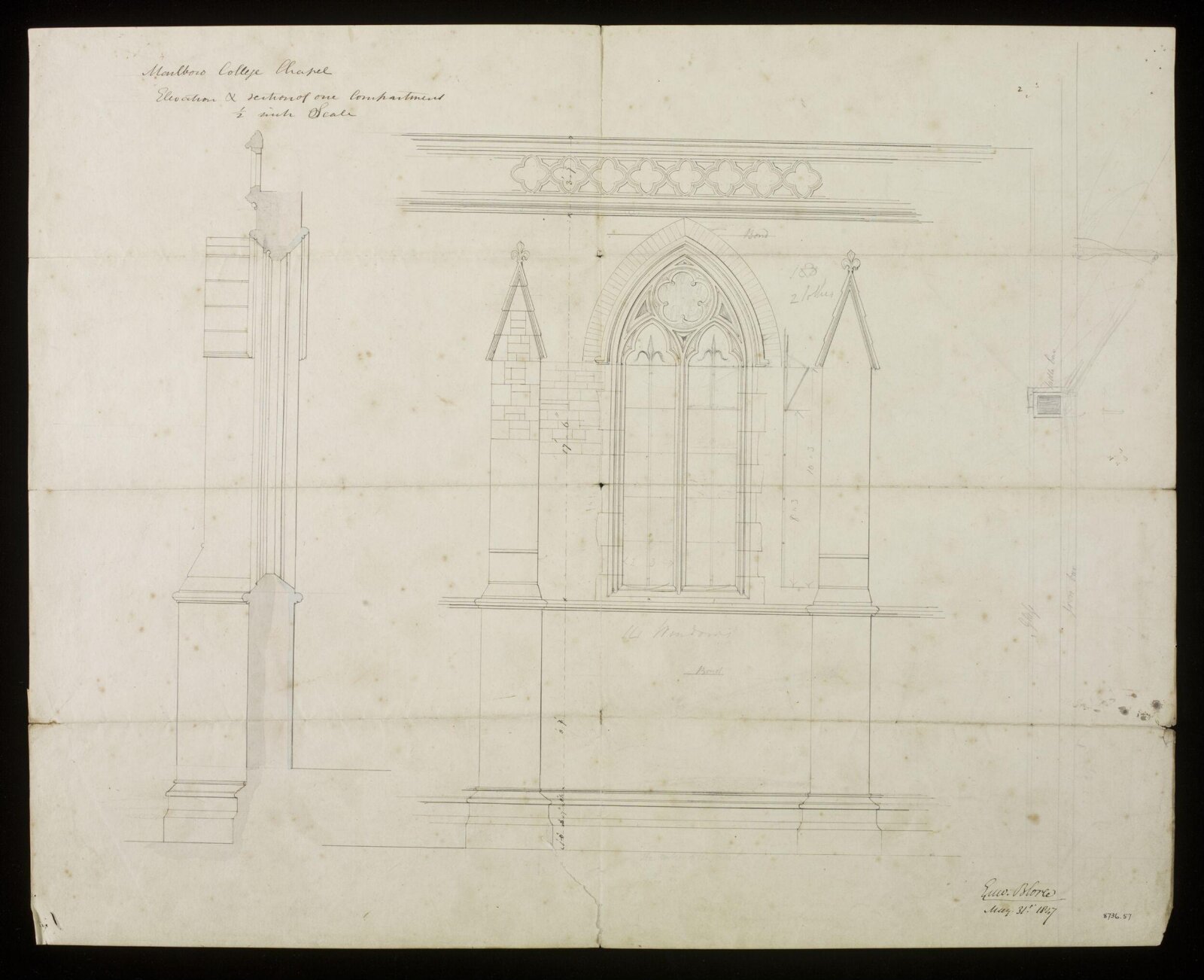Drawing, Edward Blore, 31/05/1847