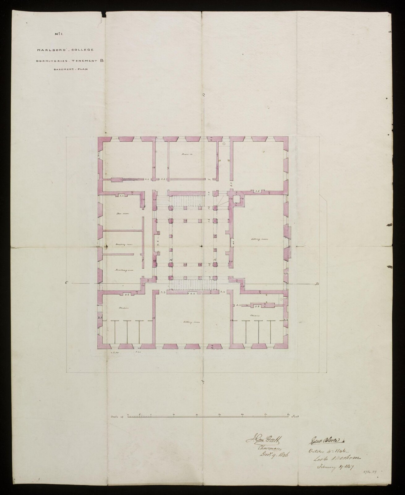 Drawing, Edward Blore, 4/10/1846