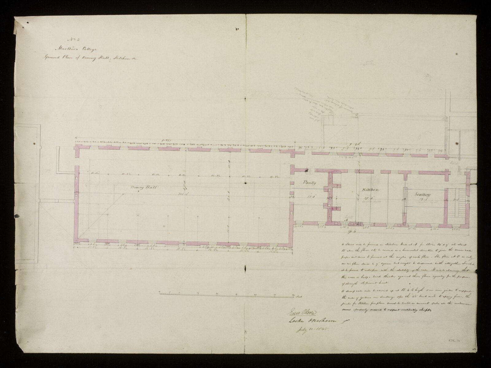 Drawing, Edward Blore, 10/07/1845