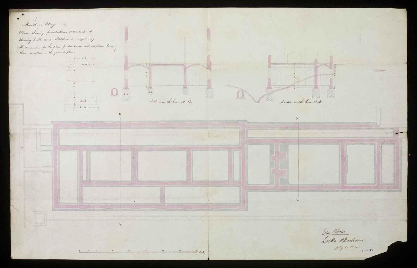 Drawing, Edward Blore, 10/07/1845