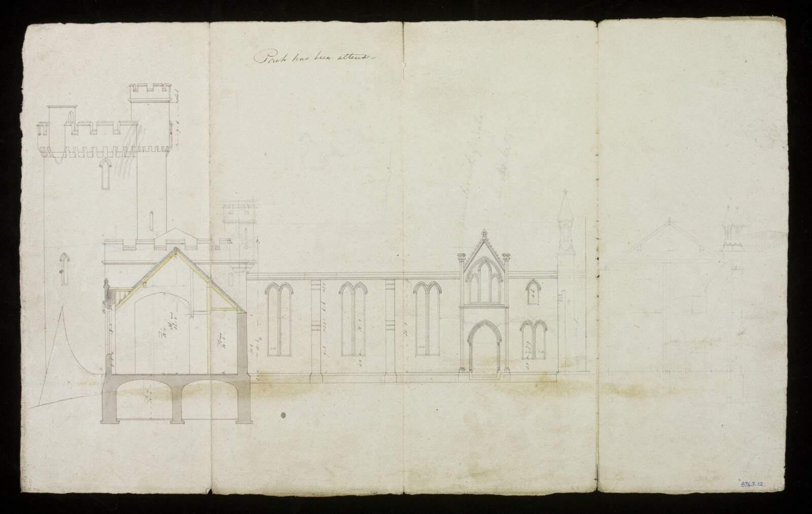 Drawing, Edward Blore, 1828-31
