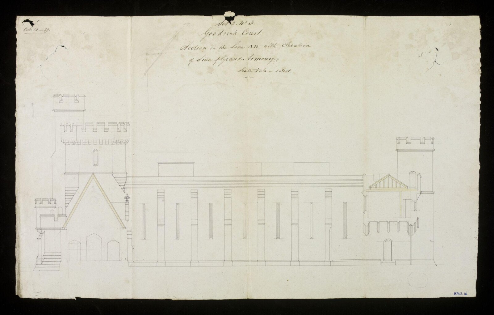 Drawing, Edward Blore, 14/10/1829
