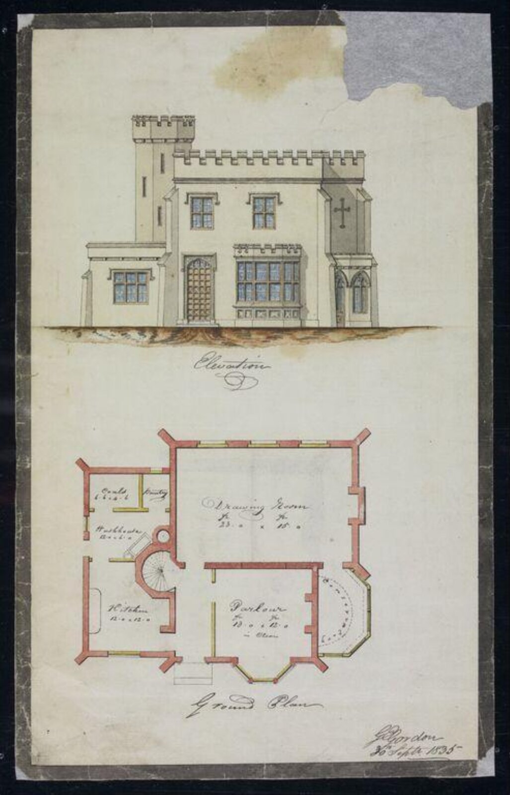 Drawing, G. E Gordon, 39/09/1935