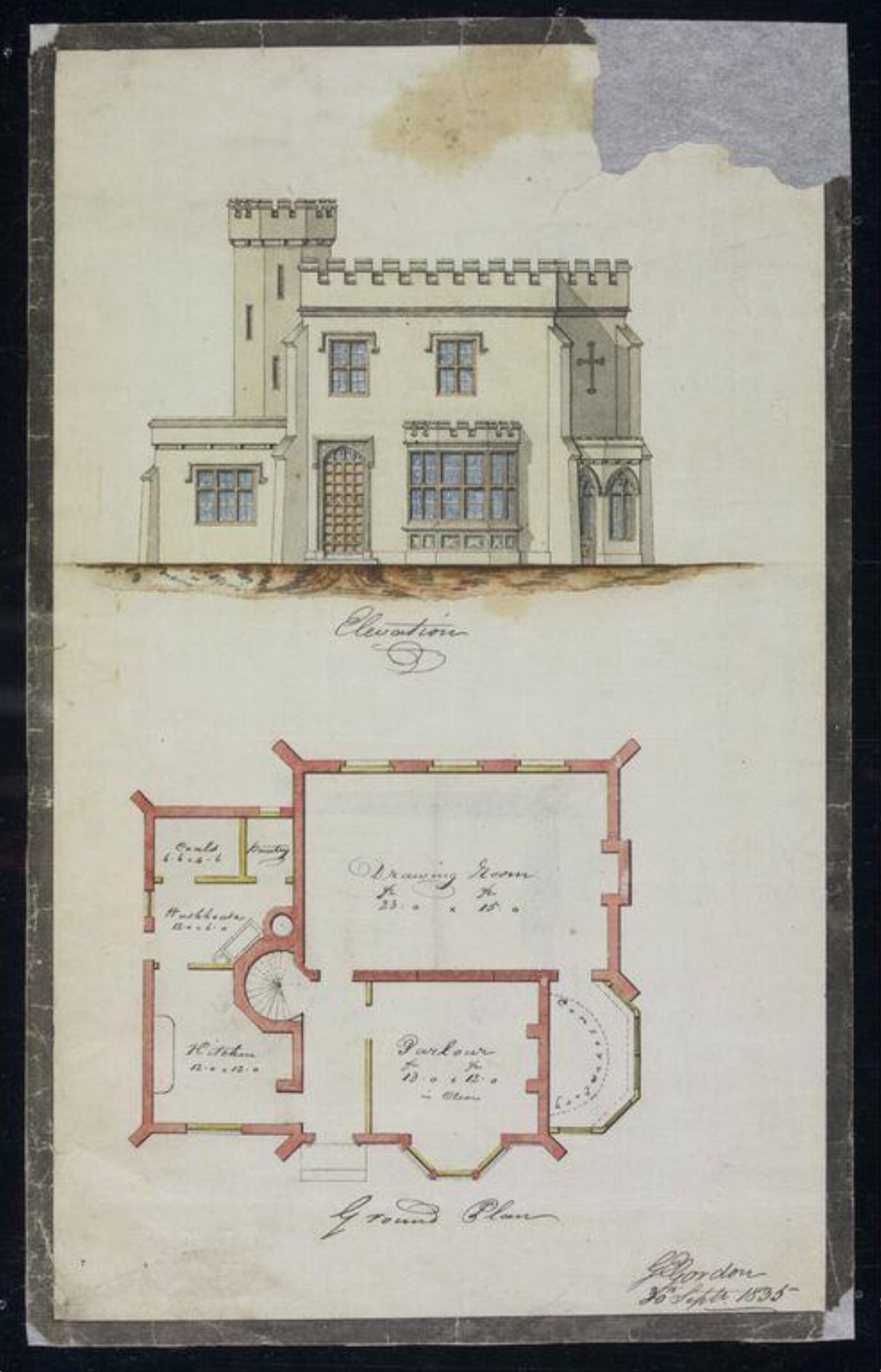 Drawing, G. E Gordon, 39/09/1935