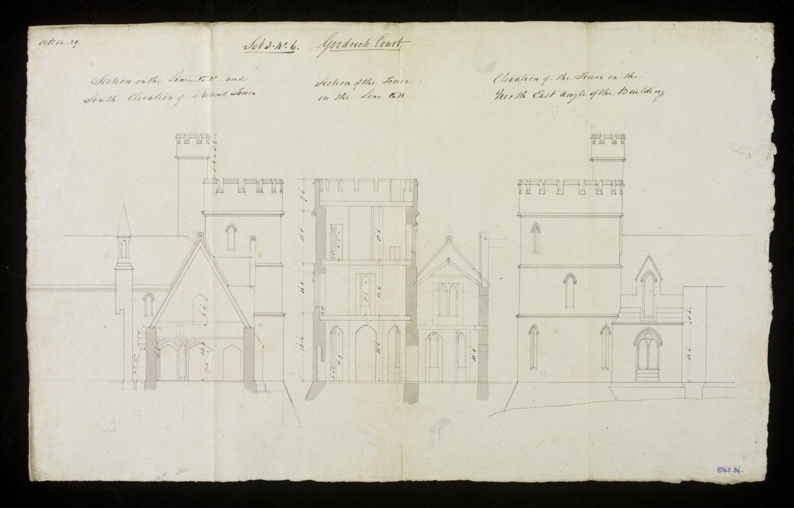 Drawing, Edward Blore, 14/10/1829