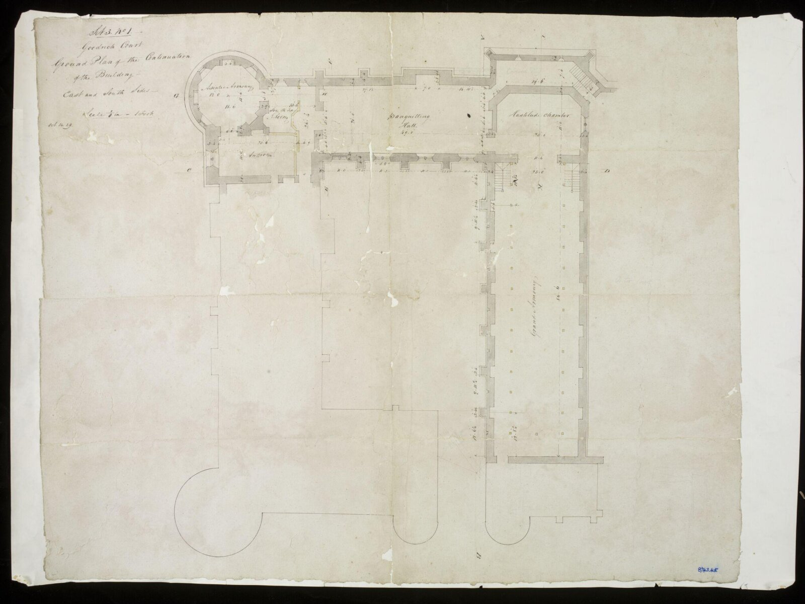 Drawing, Edward Blore, 14/10/1829
