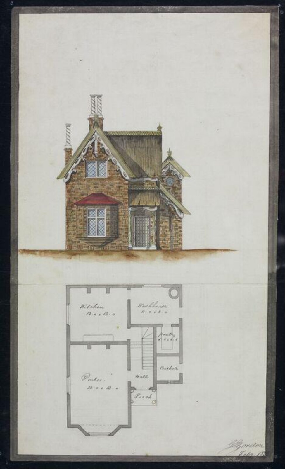 Drawing, G. E. Gordon, 1833