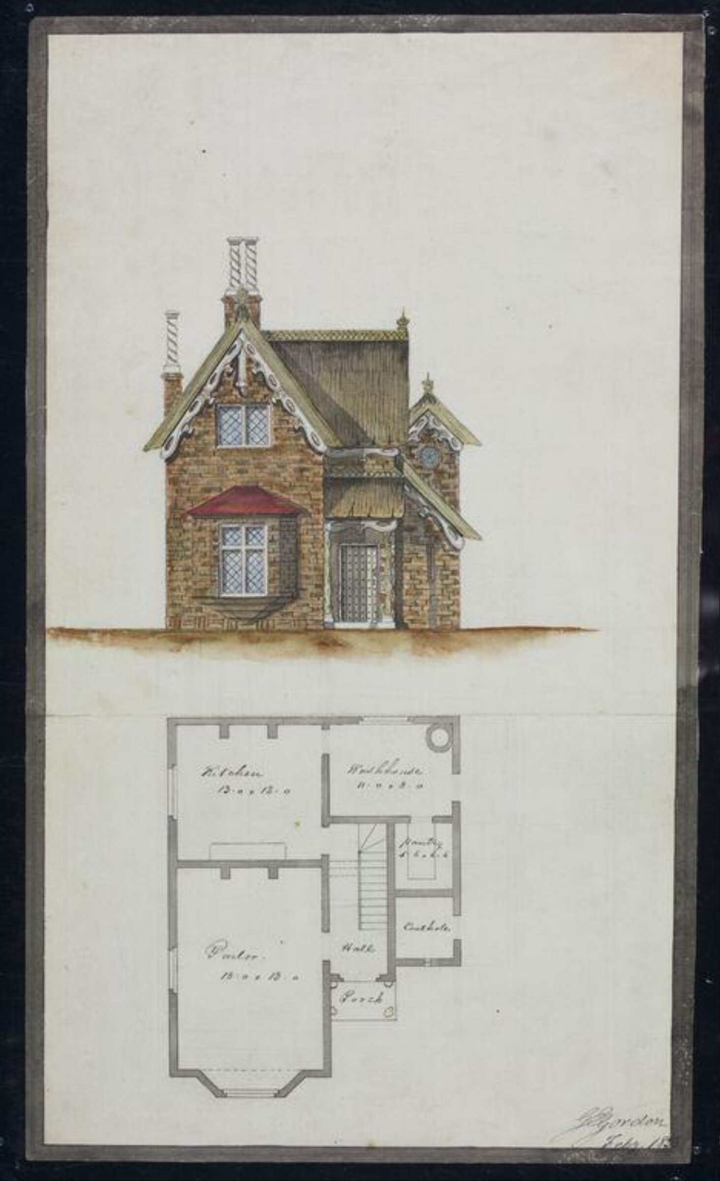 Drawing, G. E. Gordon, 1833