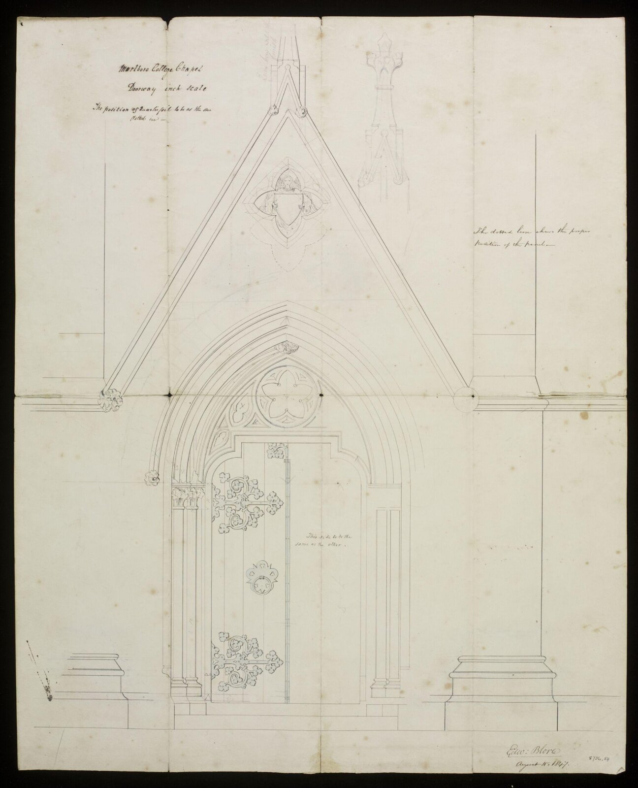 Drawing, Edward Blore, 11/08/1847