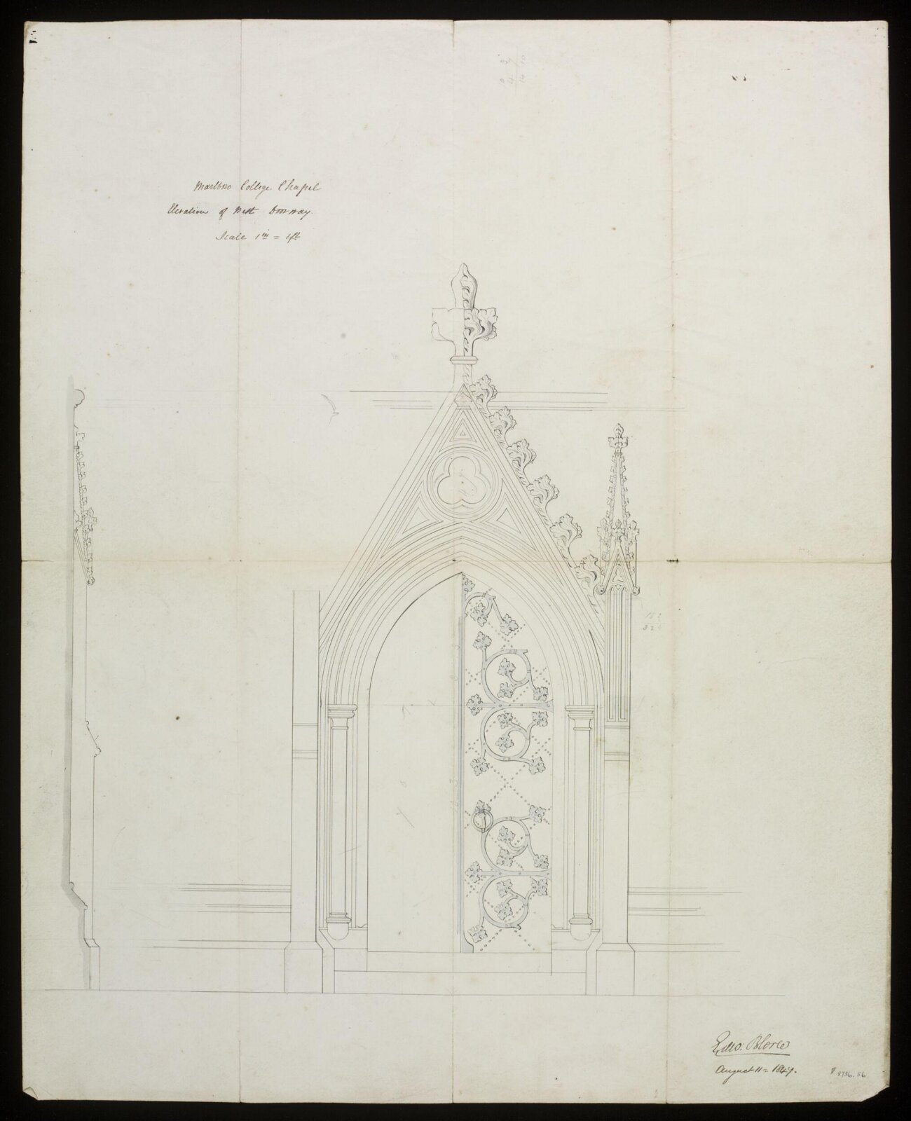 Drawing, Edward Blore, 11/08/1847