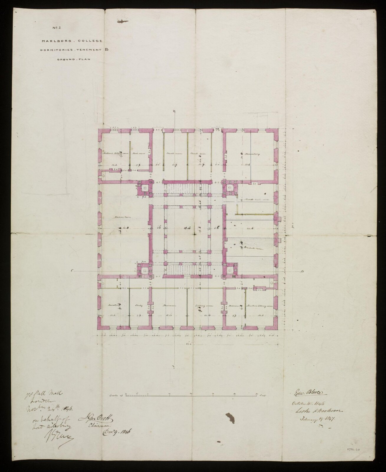 Drawing, Edward Blore, 4/10/1846